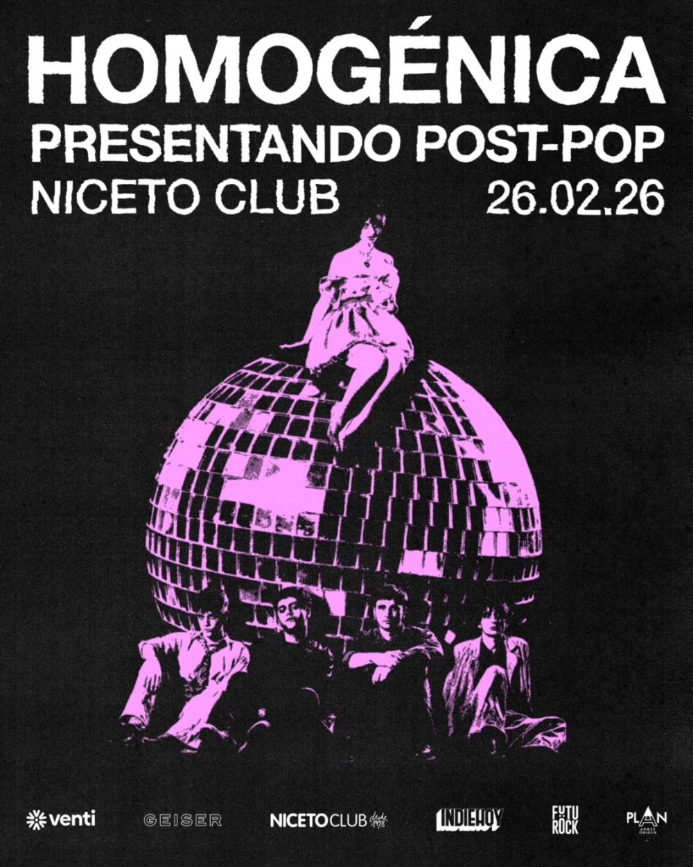 Homogénica presenta Post Pop en Niceto Club