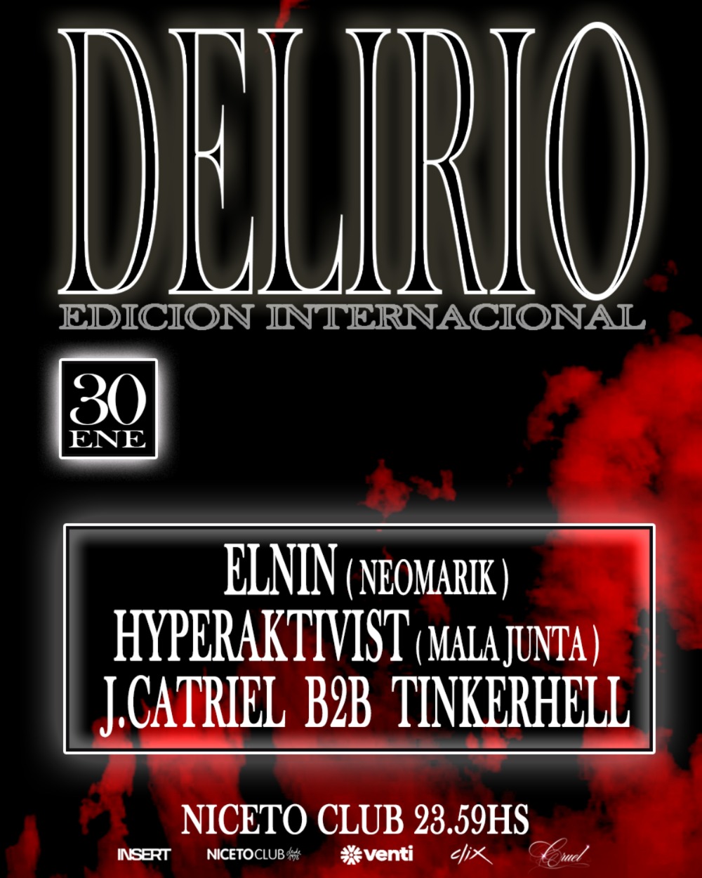 DELIRIO EDICIÓN INTERNACIONAL en Niceto Club