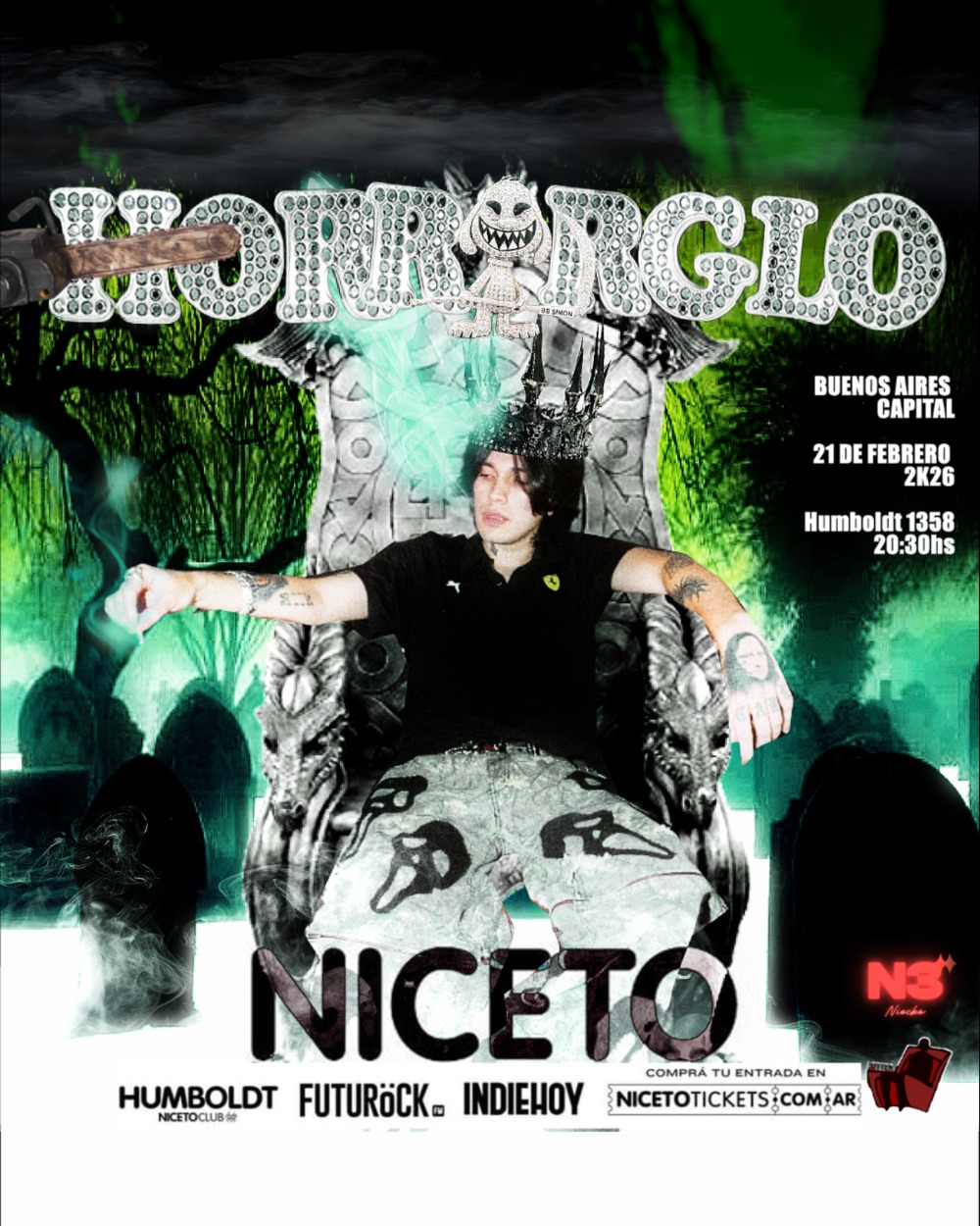 HORRORGLO en Humboldt | Niceto Club