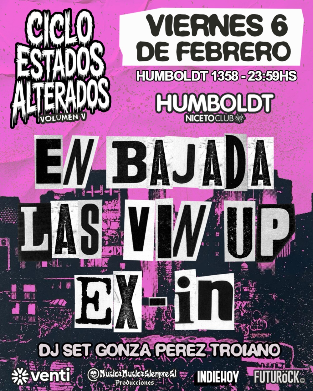 Ciclo Estados Alterados vol. V en Humboldt | Niceto Club