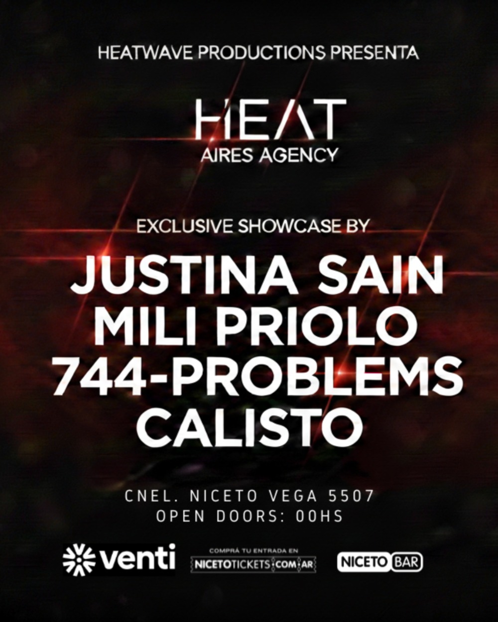 Heat wave productions presenta: heat aires showcase en Niceto Bar