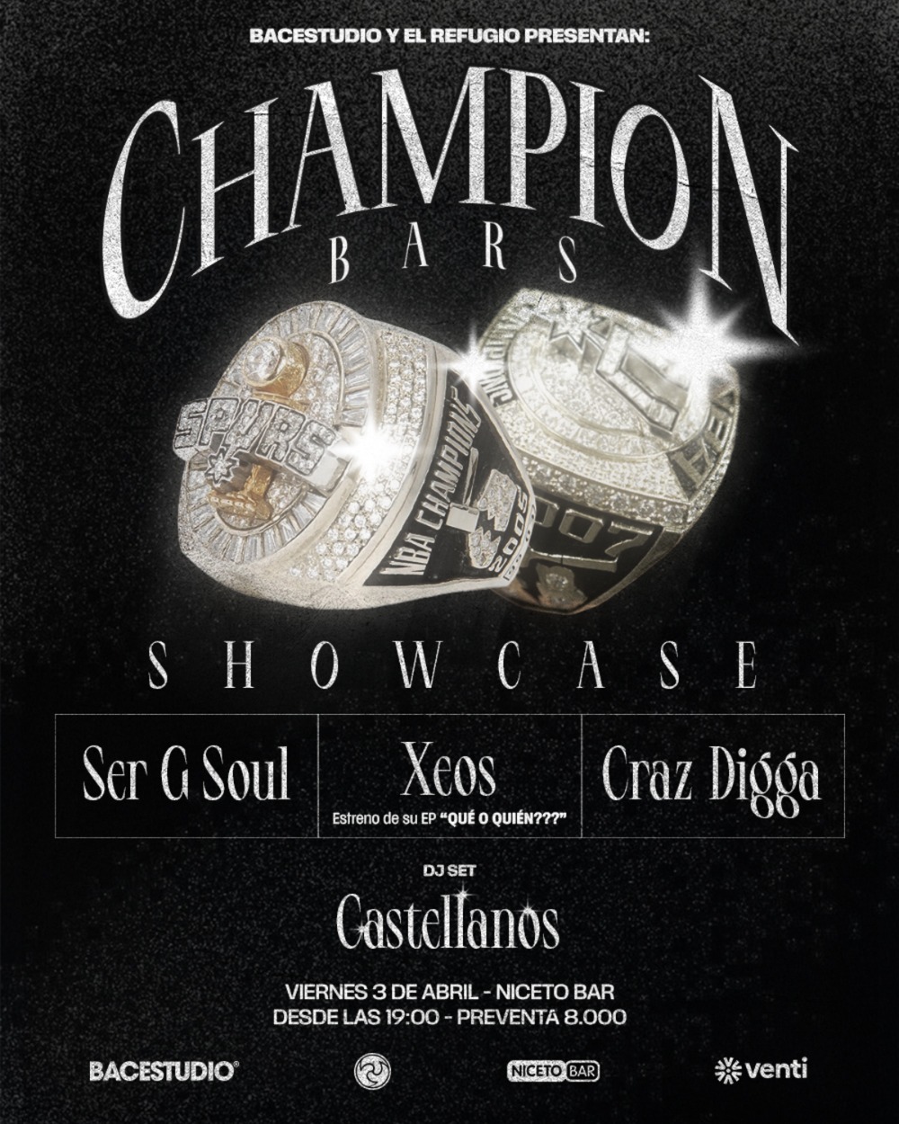 CHAMPION BARS SHOWCASE en Niceto Bar
