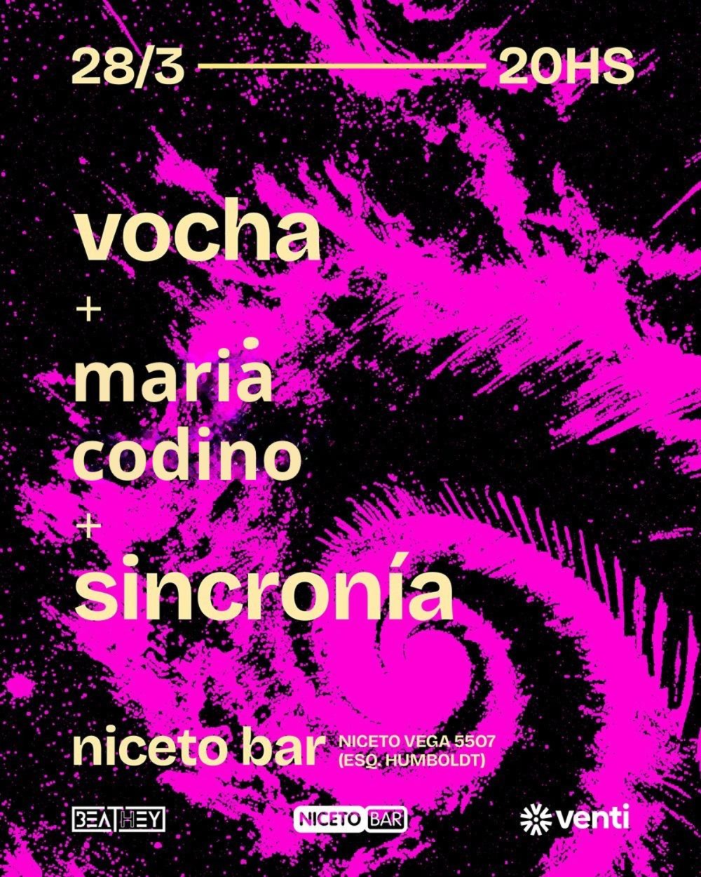 VOCHA + SINCRONIA + MARIA CODINO Niceto Bar