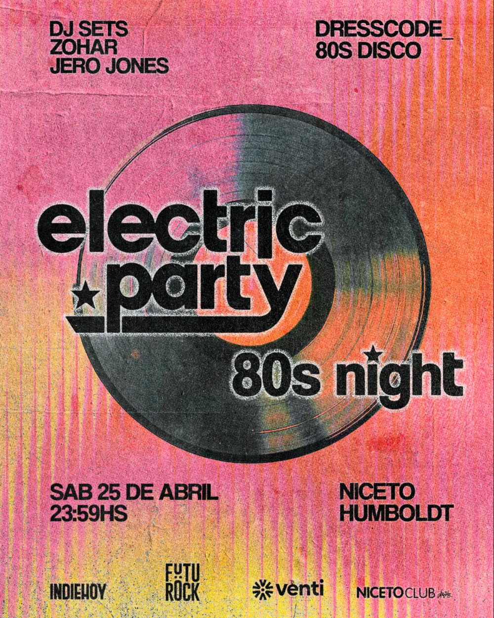 Electric Party 80s Night en Humboldt | Niceto Club