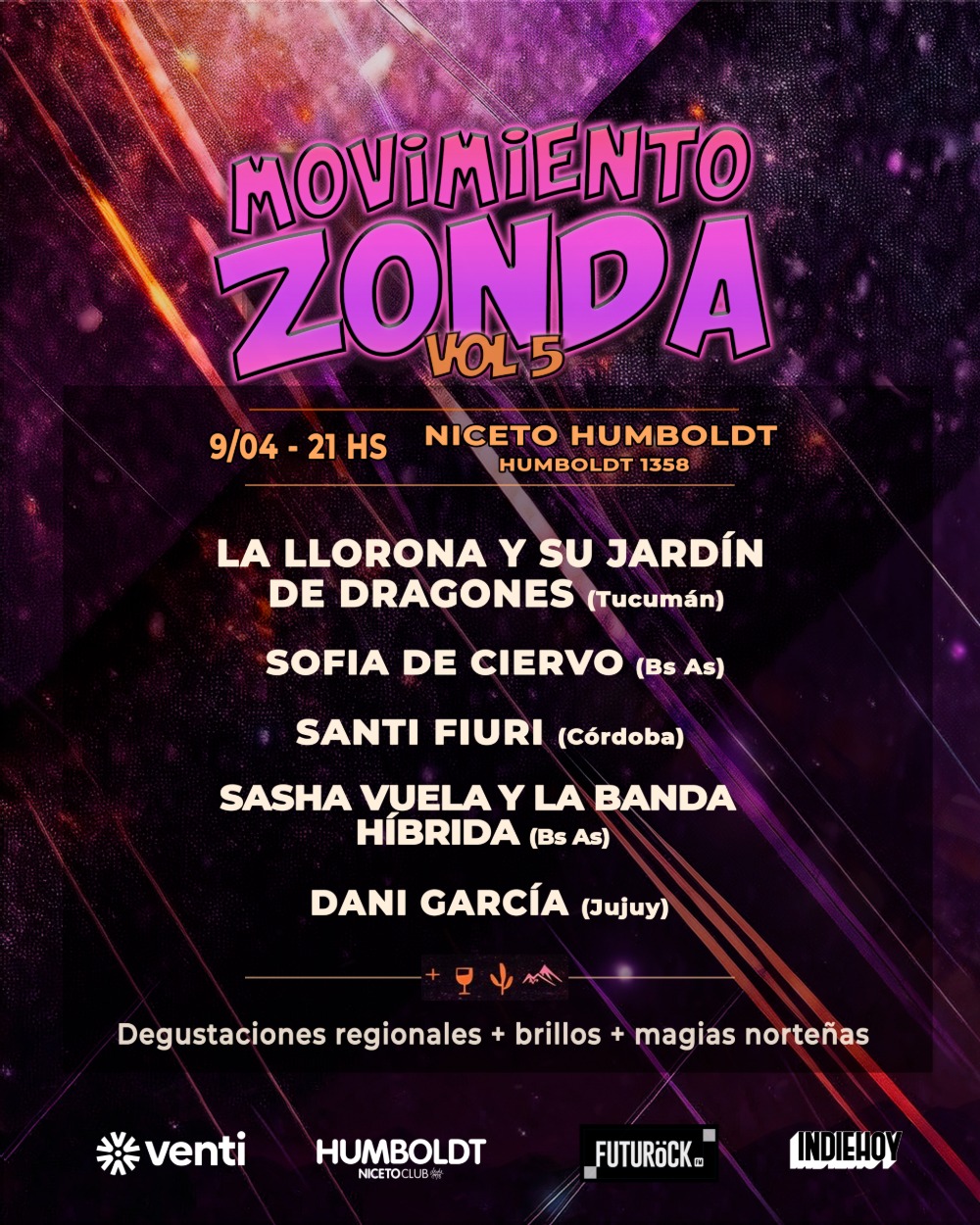 Movimiento Zonda Vol. 5 en Humboldt | Niceto Club
