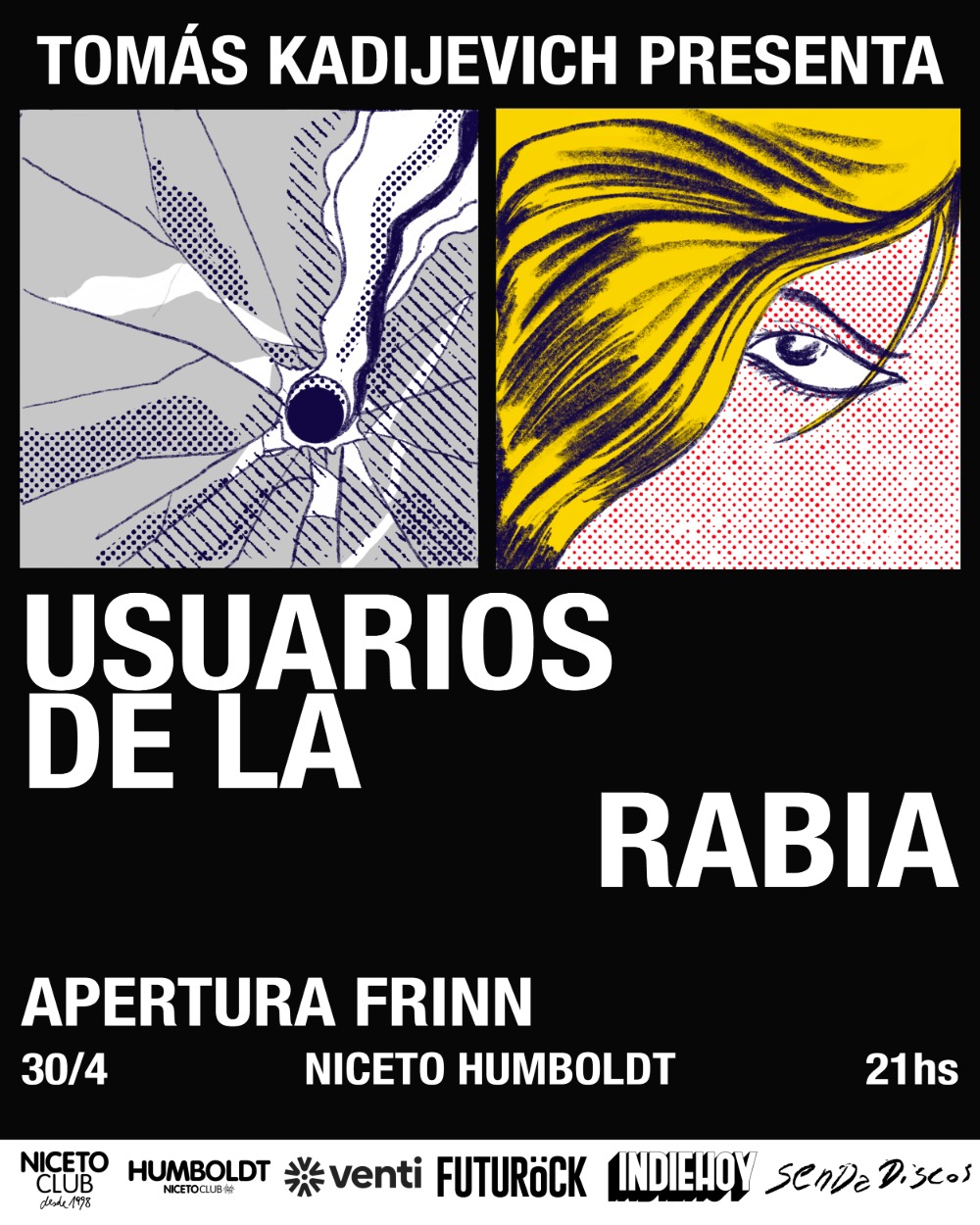 Tomás Kadijevich presenta USUARIOS DE LA RABIA en Humboldt | Niceto Club