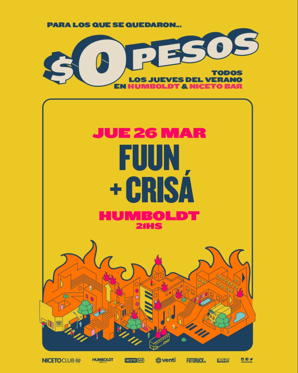 $0PESOS: FUUN + CRISÁ en Humboldt | Niceto Club