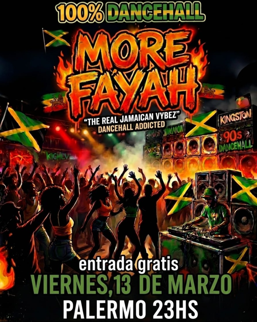 More fayah Party 100 % DANCEHALL en Niceto Bar
