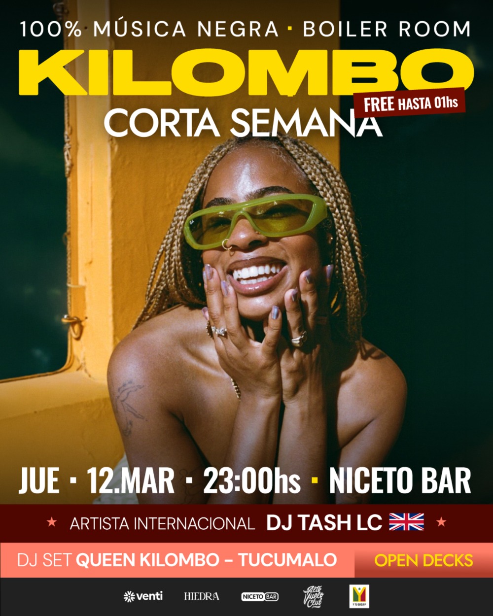 Kilombo 12 Mar en Niceto Bar