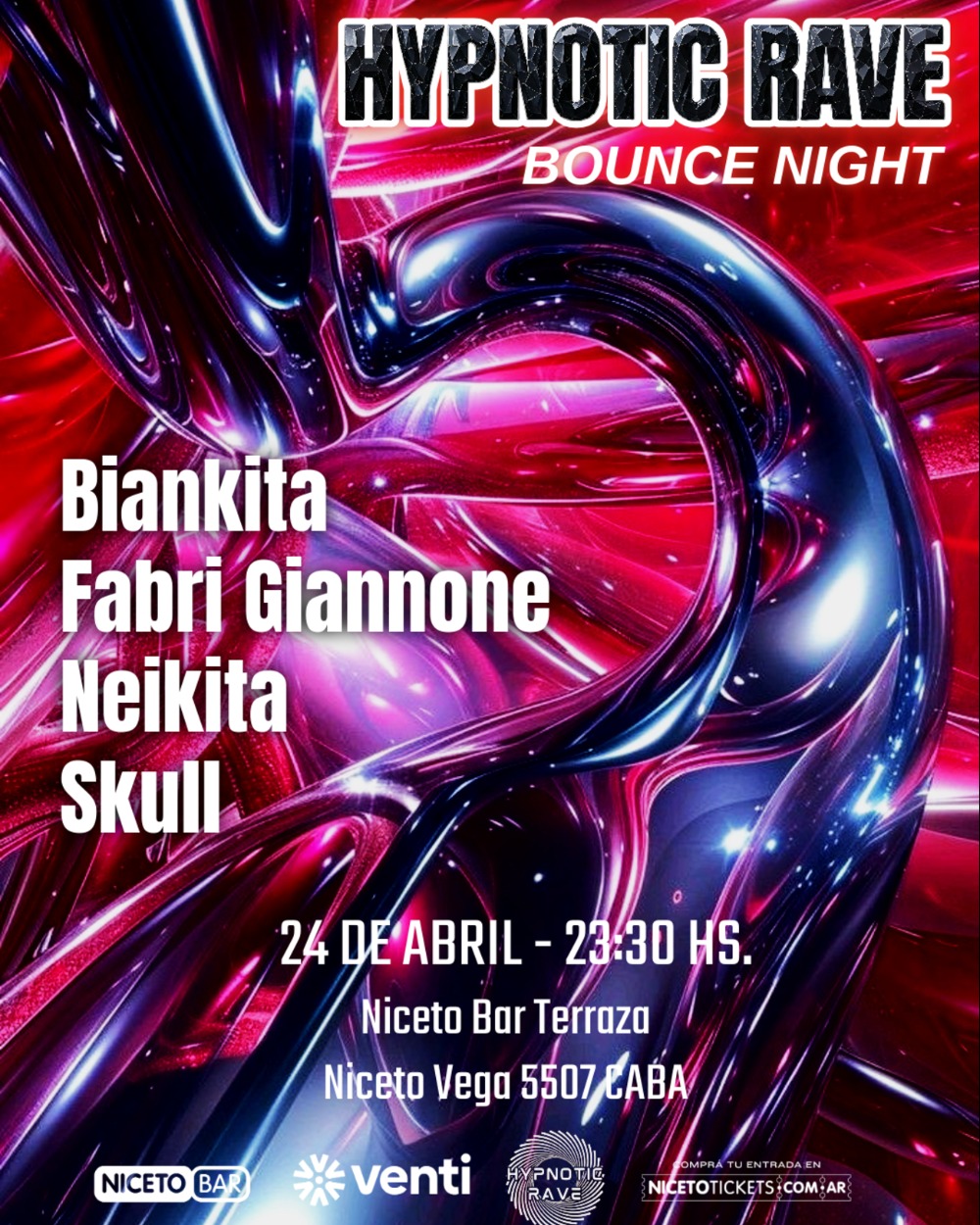 HYPNOTIC RAVE – BOUNCE NIGHT en Niceto Bar