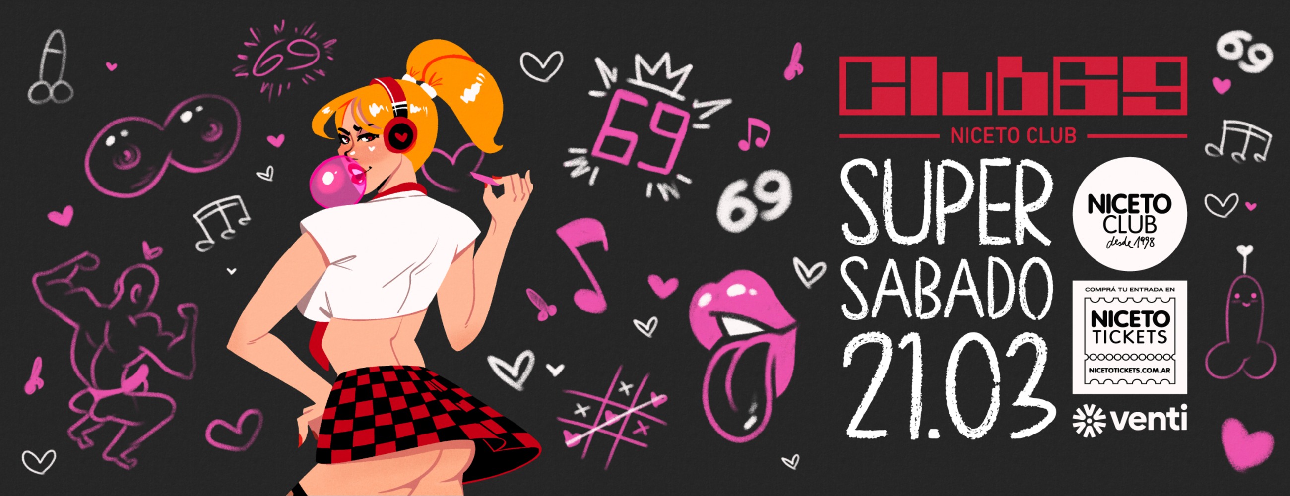 Club 69 | 21 de MAR en Niceto Club