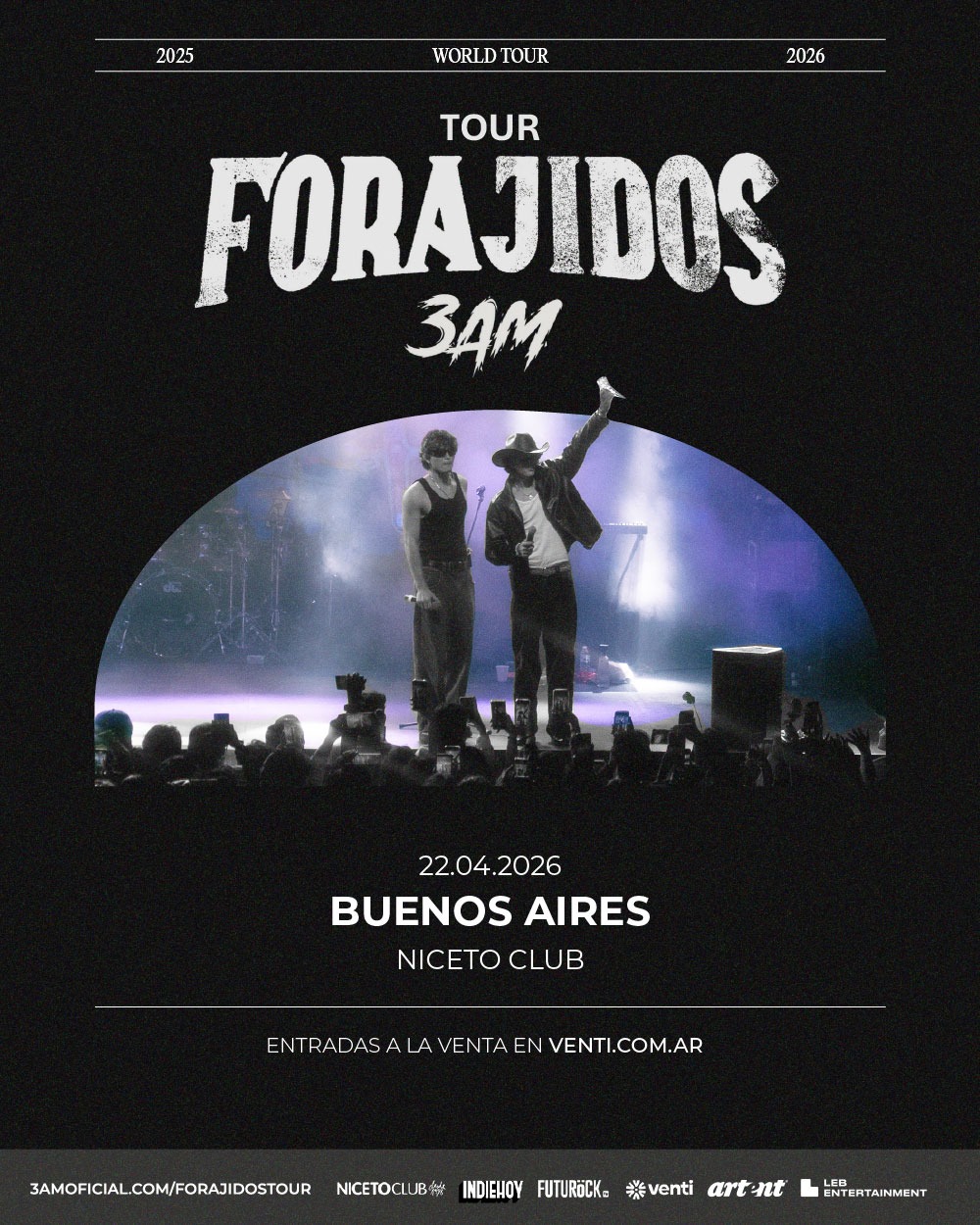 3AM - FORAJIDOS TOUR en Niceto Club