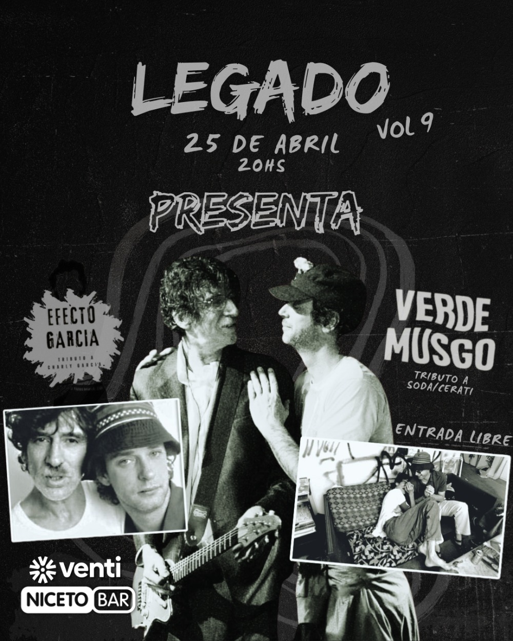 LEGADO Presenta: Leyendas del Rock Nacional en Niceto Bar