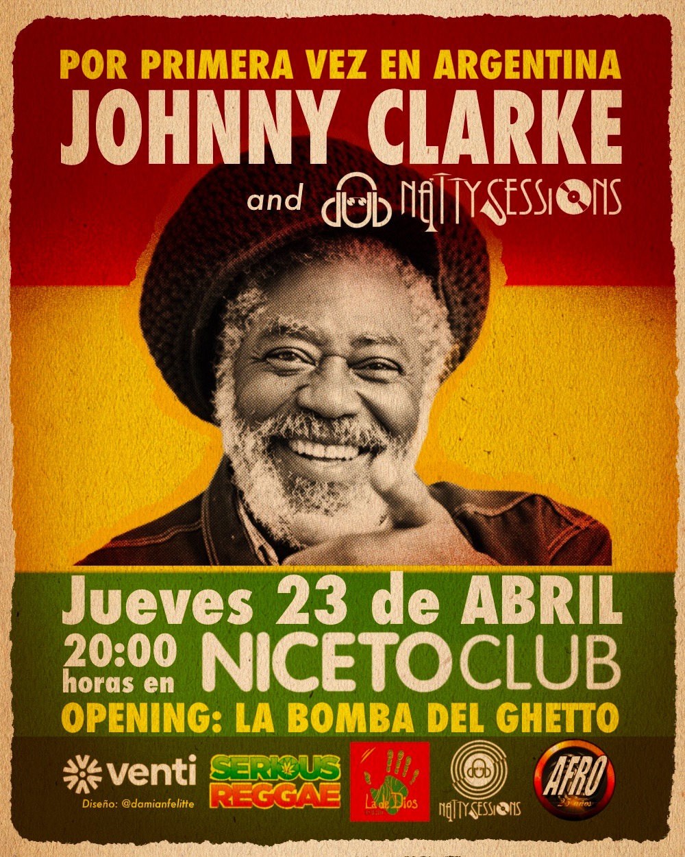 JOHNNY CLARKE (JAMAICA) en Niceto Club