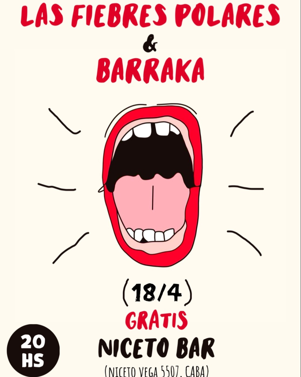 LAS FIEBRES POLARES & BARRAKA en Niceto Bar
