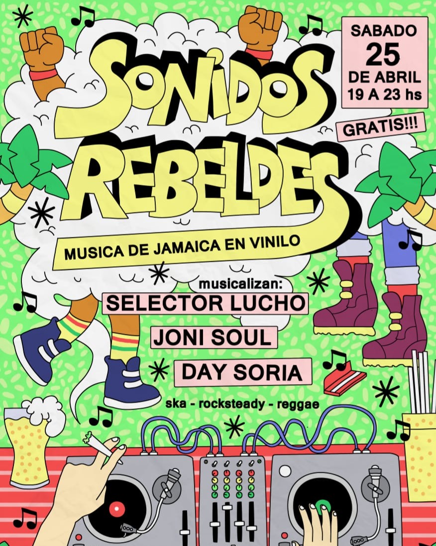 SONIDOS REBELDES 25 abril en Niceto Bar