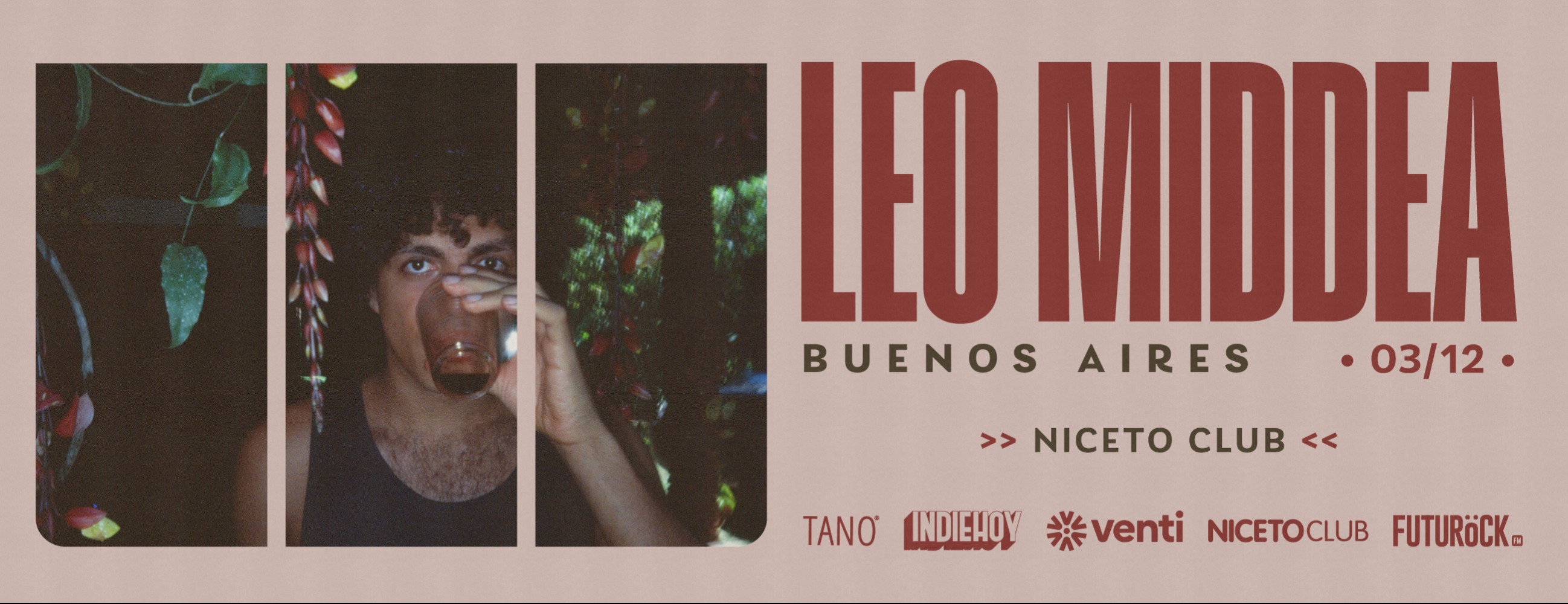 Leo Middea Presenta Noticias de Puglia en Buenos Aires en Niceto Club (+18 años)