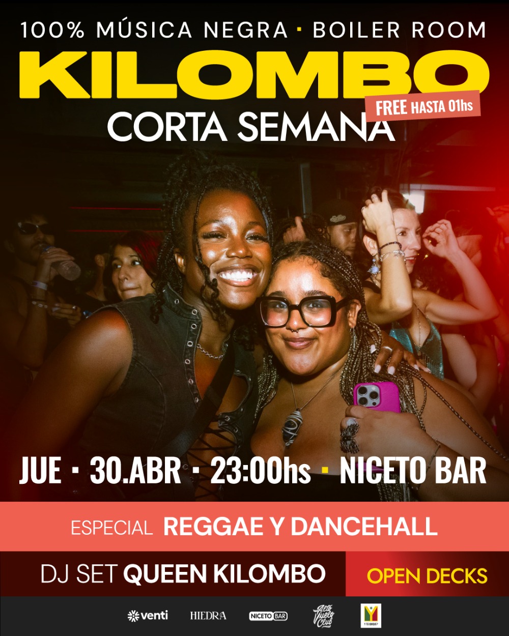 KILOMBO JUEVES 14 Mayo en Niceto Bar