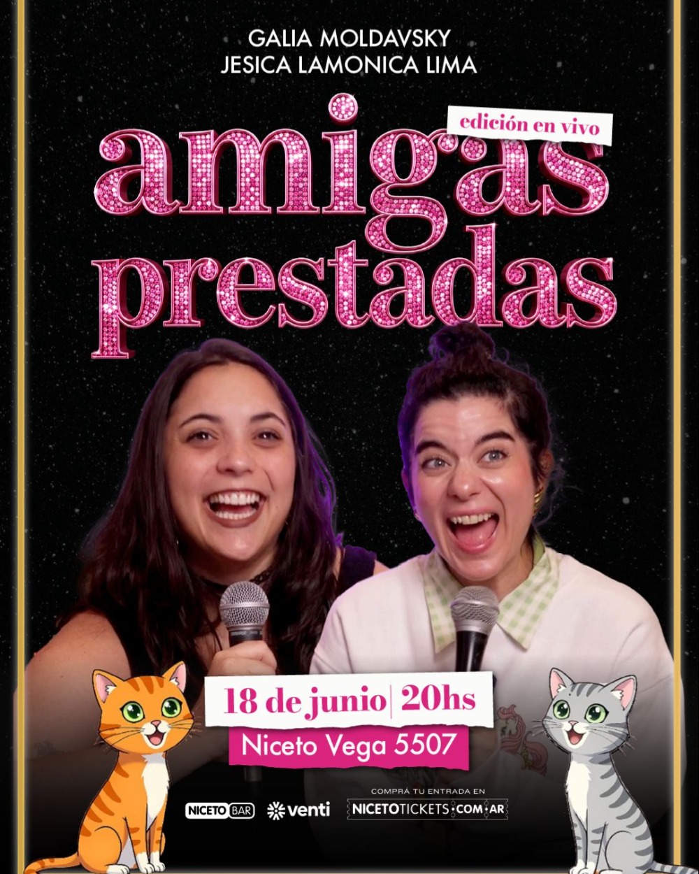 AMIGAS PRESTADAS EN VIVO en Niceto Bar