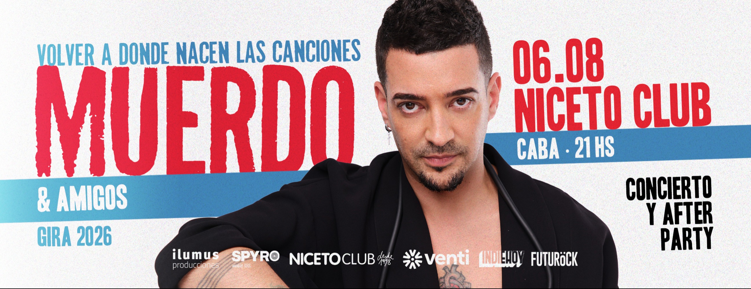 Muerdo & Amigos- volver a donde nacen las canciones en Niceto Club (+18 años)