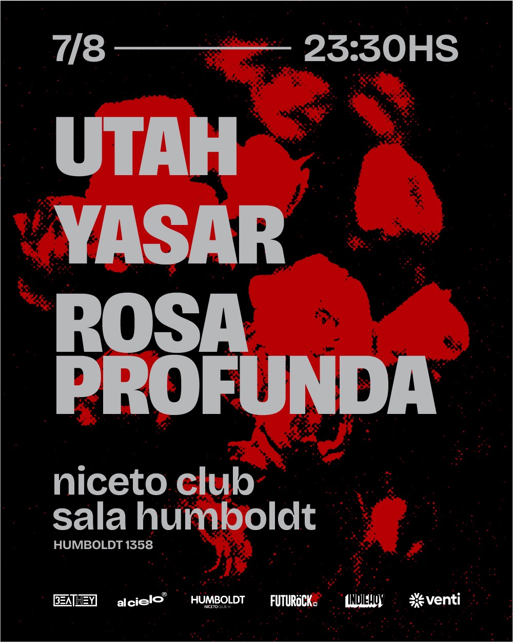 UTAH + YASAR + ROSA PROFUNDA en Humboldt | Niceto Club (+18 años)