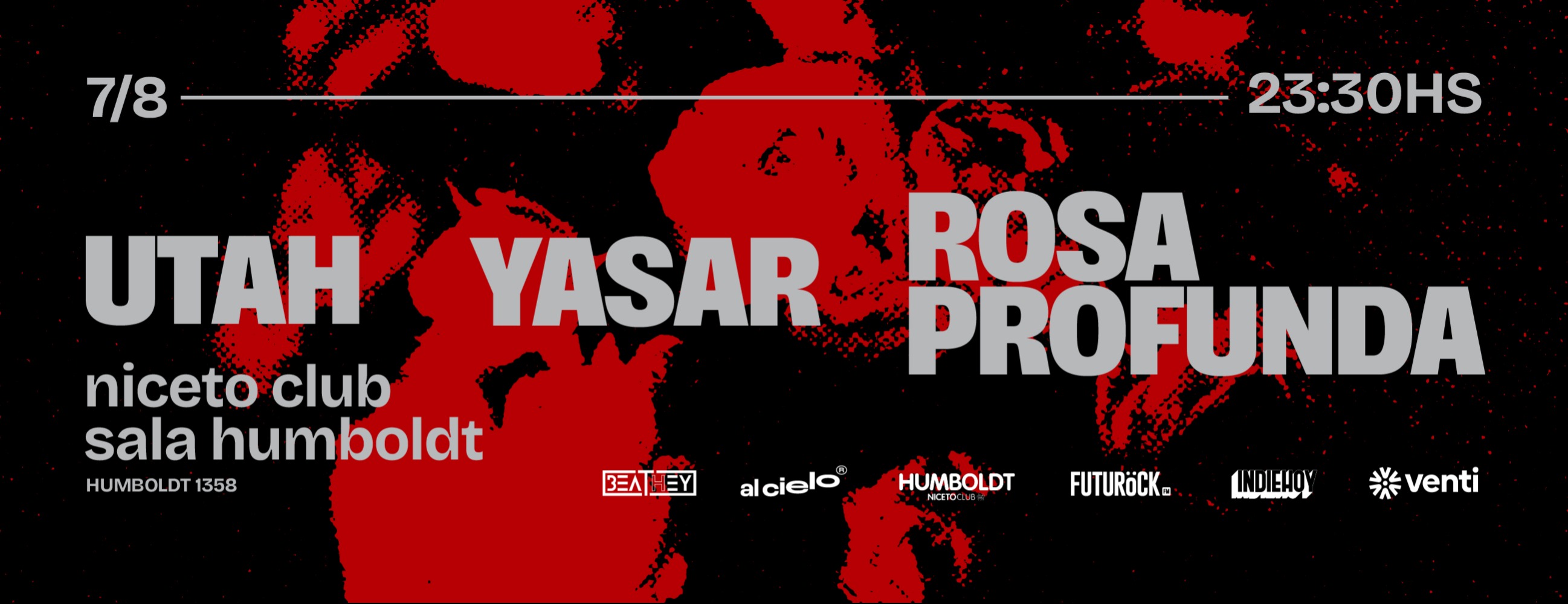UTAH + YASAR + ROSA PROFUNDA en Humboldt | Niceto Club (+18 años)