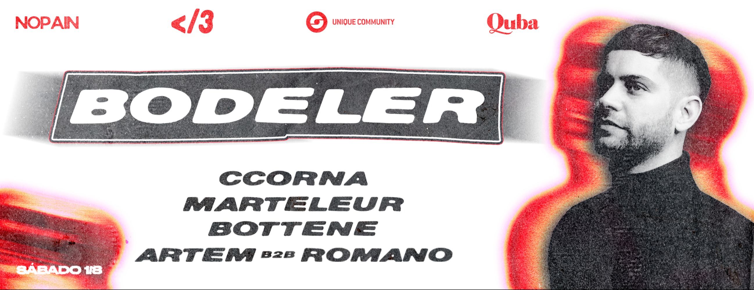 No Pain X Quba | Sabado 01.08