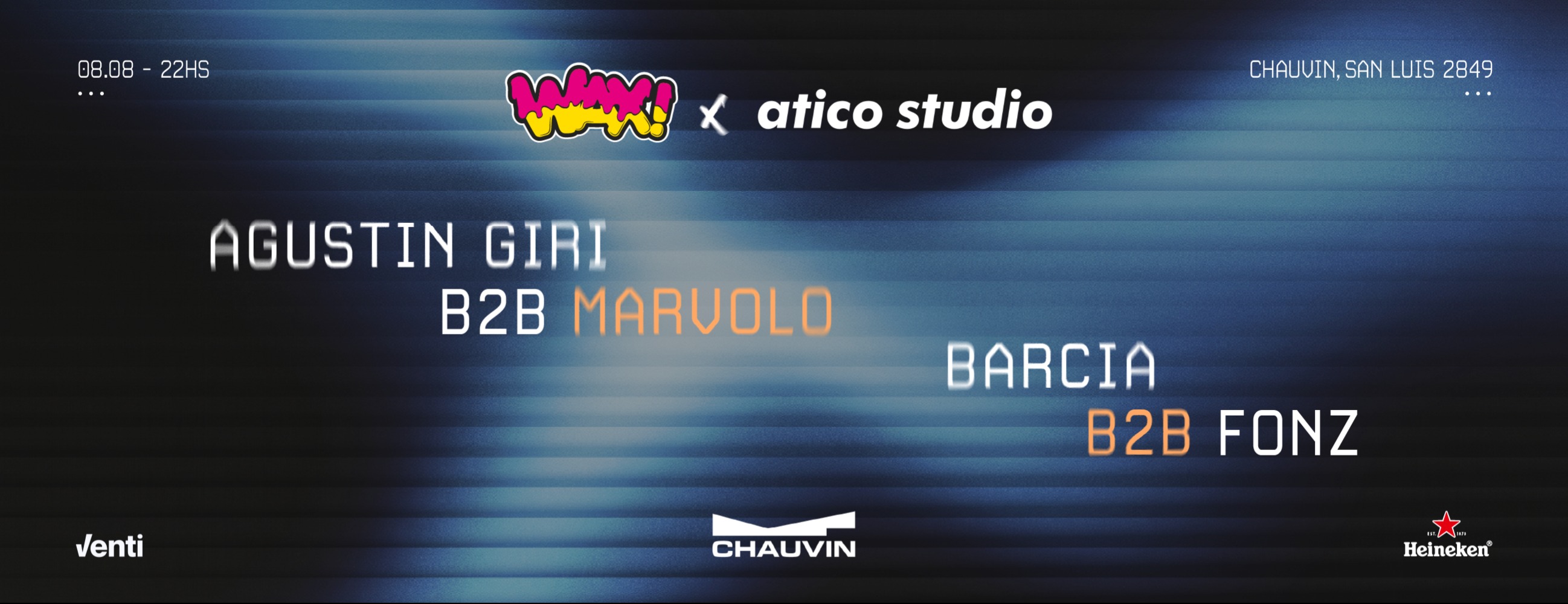 Wax x Atico Studio en Chauvin