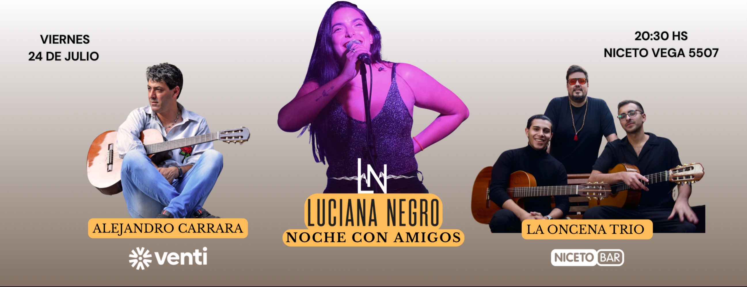 Luciana Negro "Noche con Amigos" en Niceto Bar