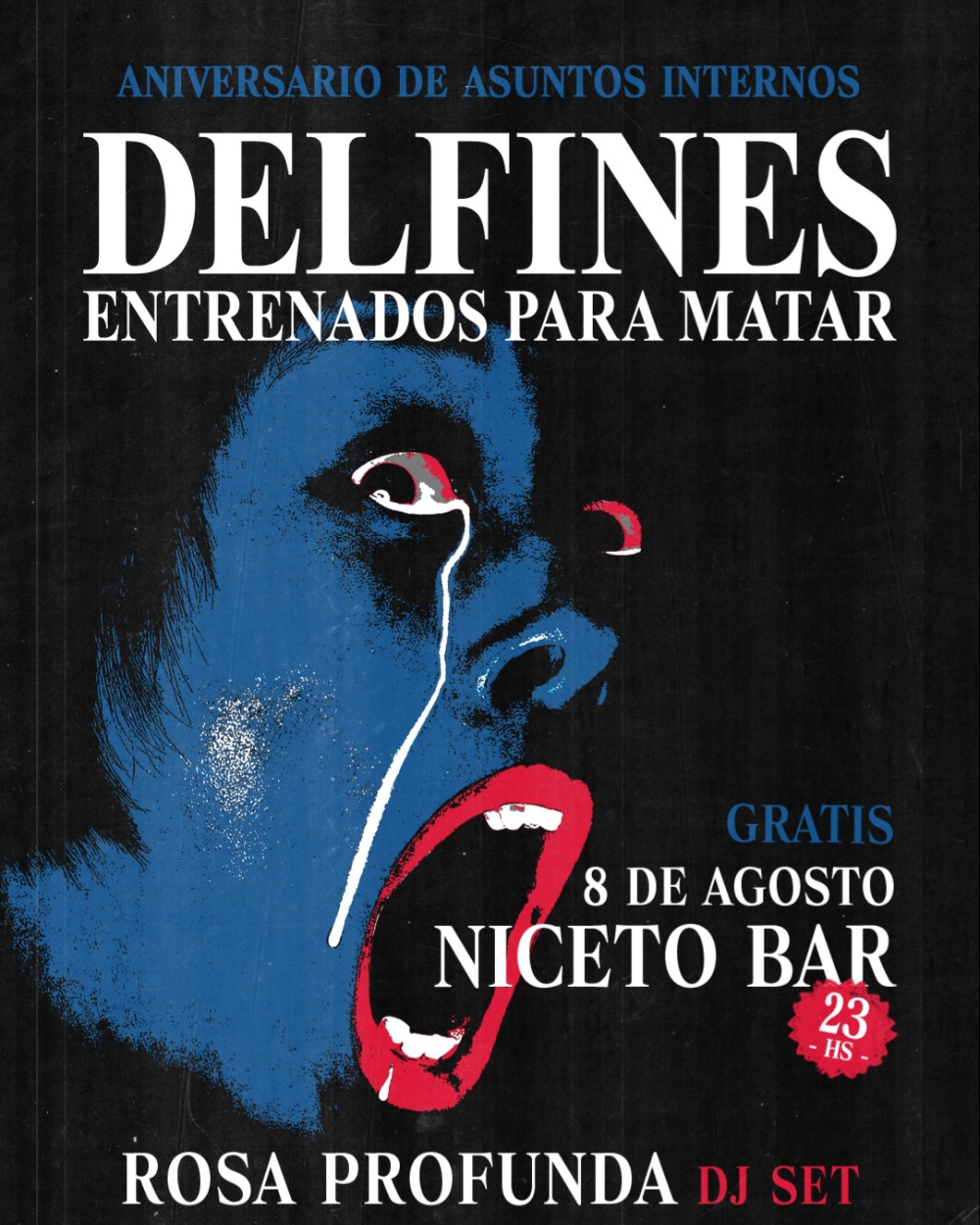 Delfines entrenados para matar aniversario en Niceto Bar