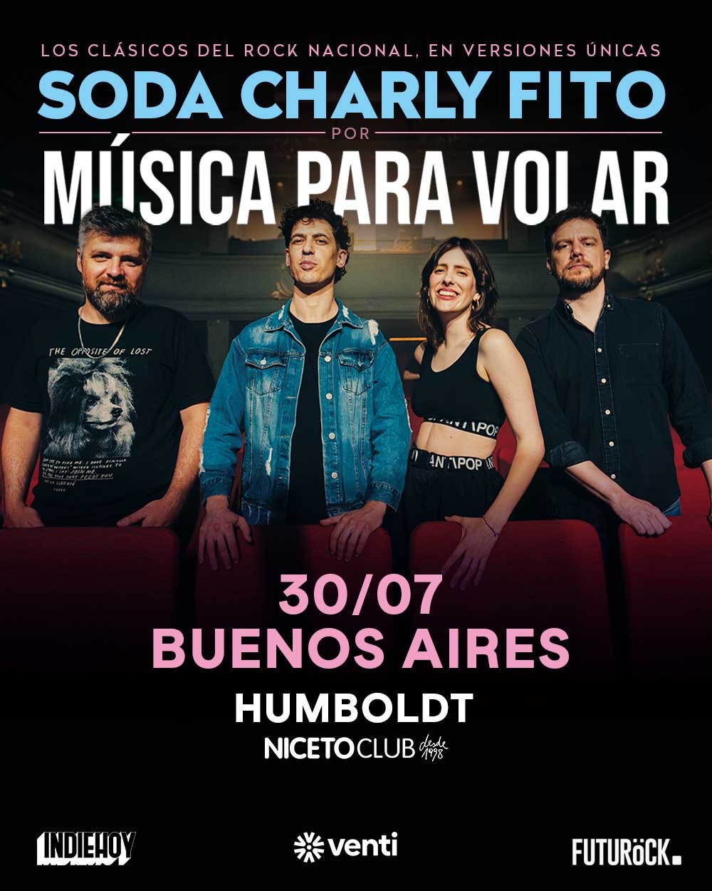 MUSICA PARA VOLAR en humboldt | Niceto Club (+18 años)