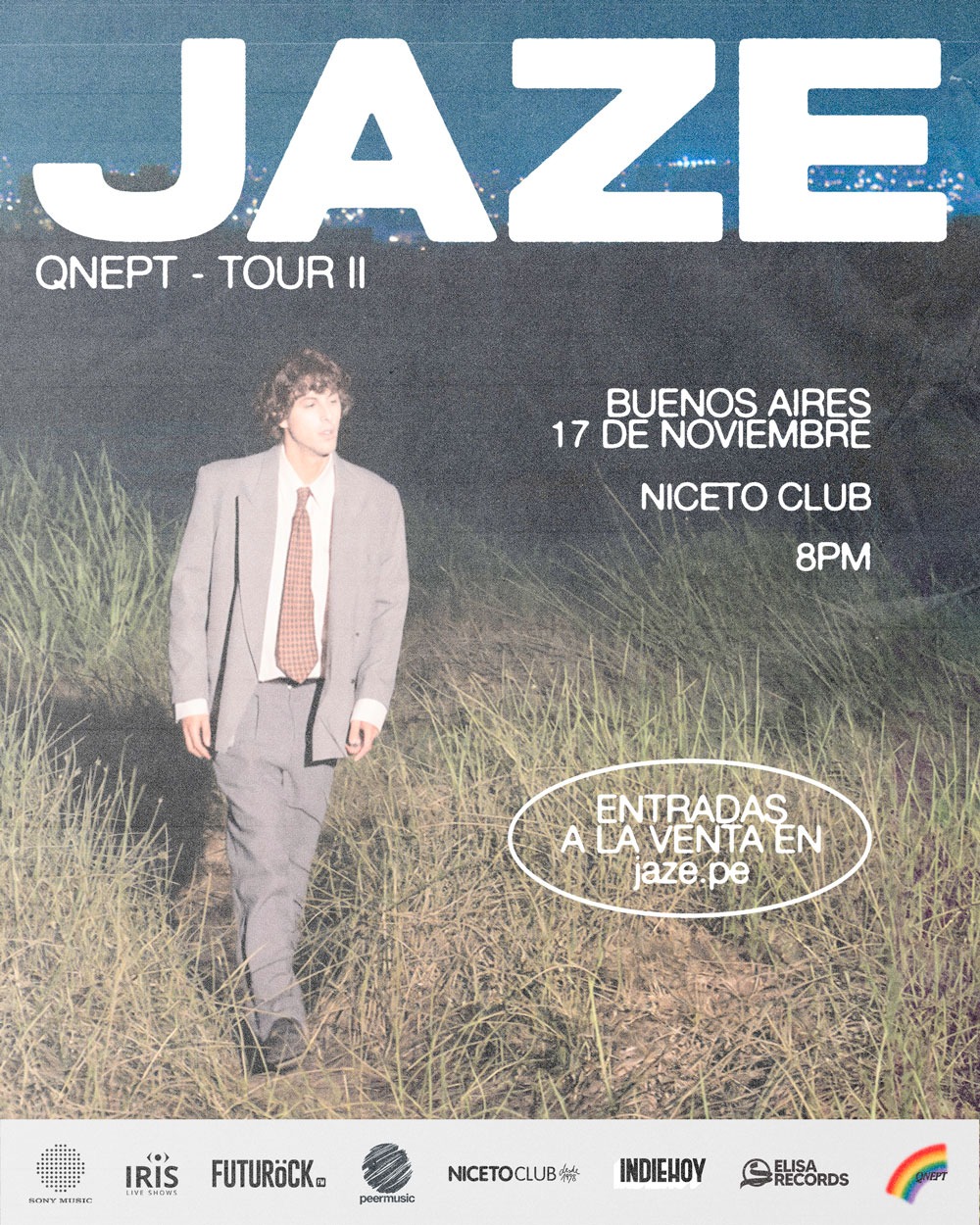 JAZE - QUIZÁ NO ES PARA TANTO TOUR II en Niceto Club (+18 años)