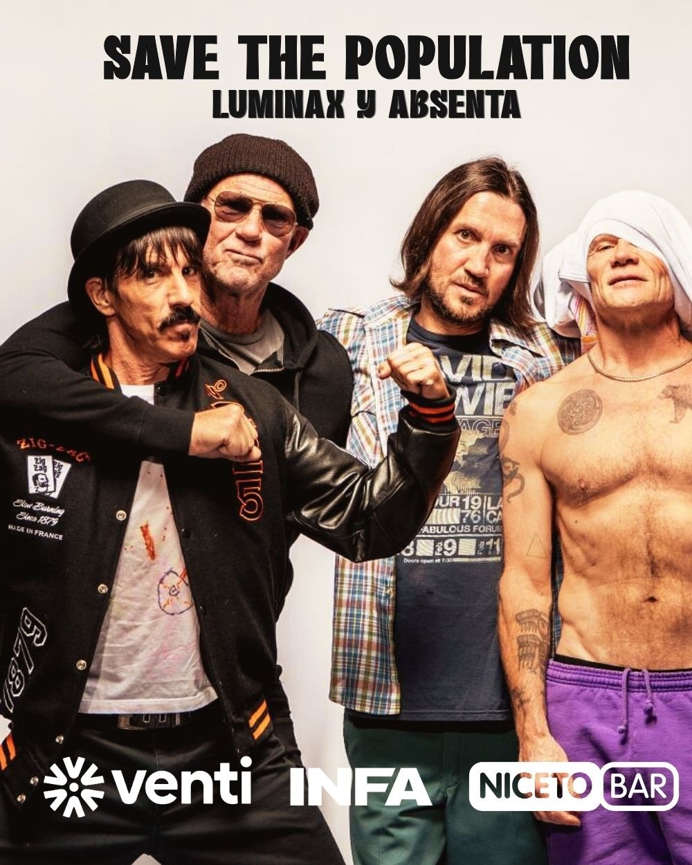 SAVE THE POPULATION + ABSENTA + LUMINAX en Niceto Bar