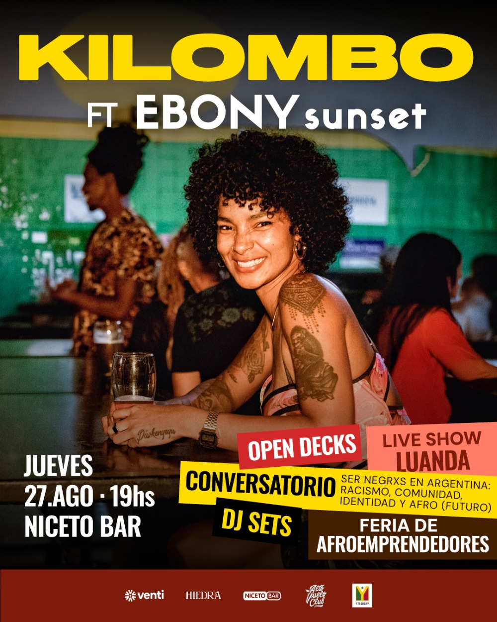 KILOMBO FT. EBONY SUNSET en Niceto Bar