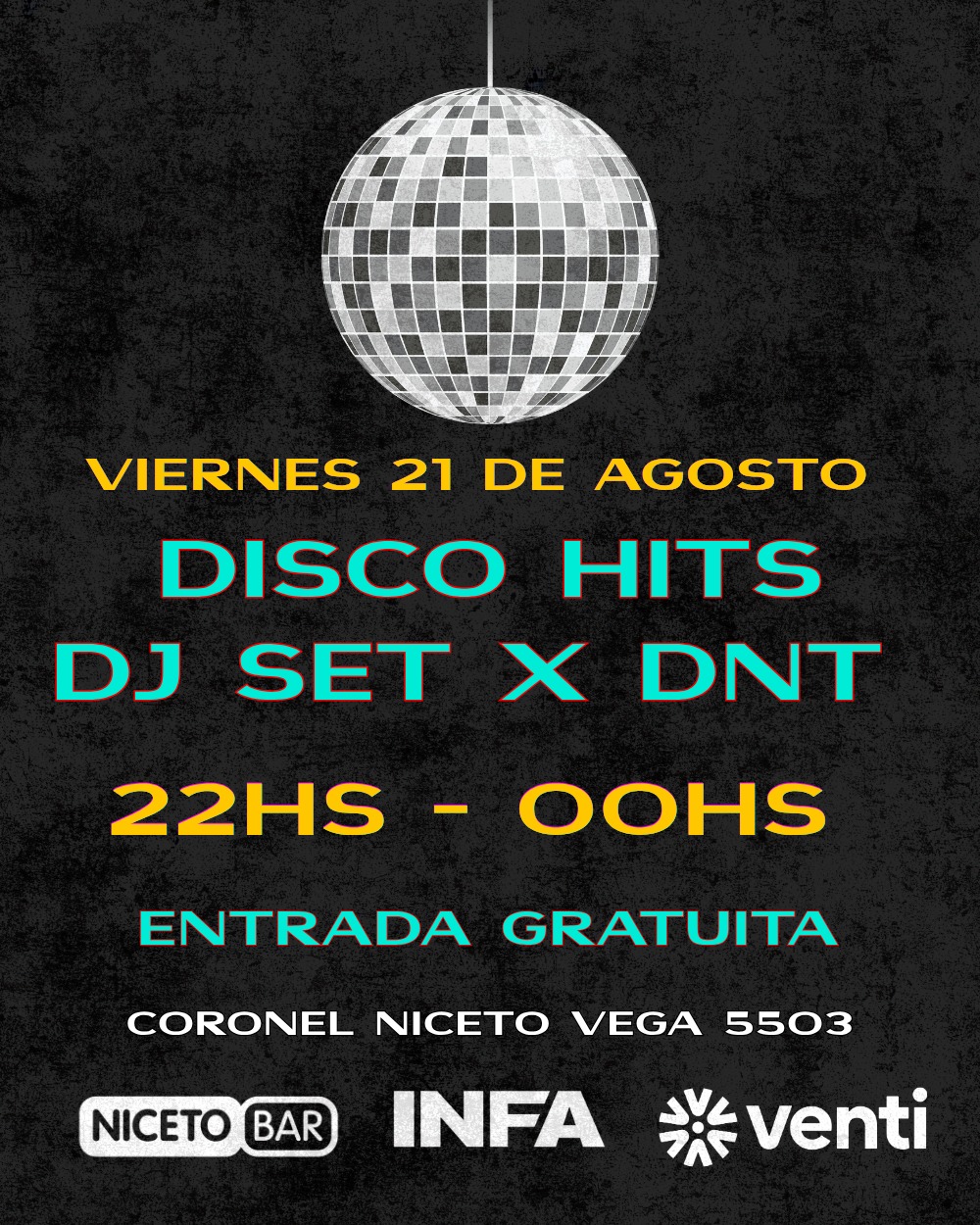 DISCO HITS DJ SET DNT en Niceto Bar