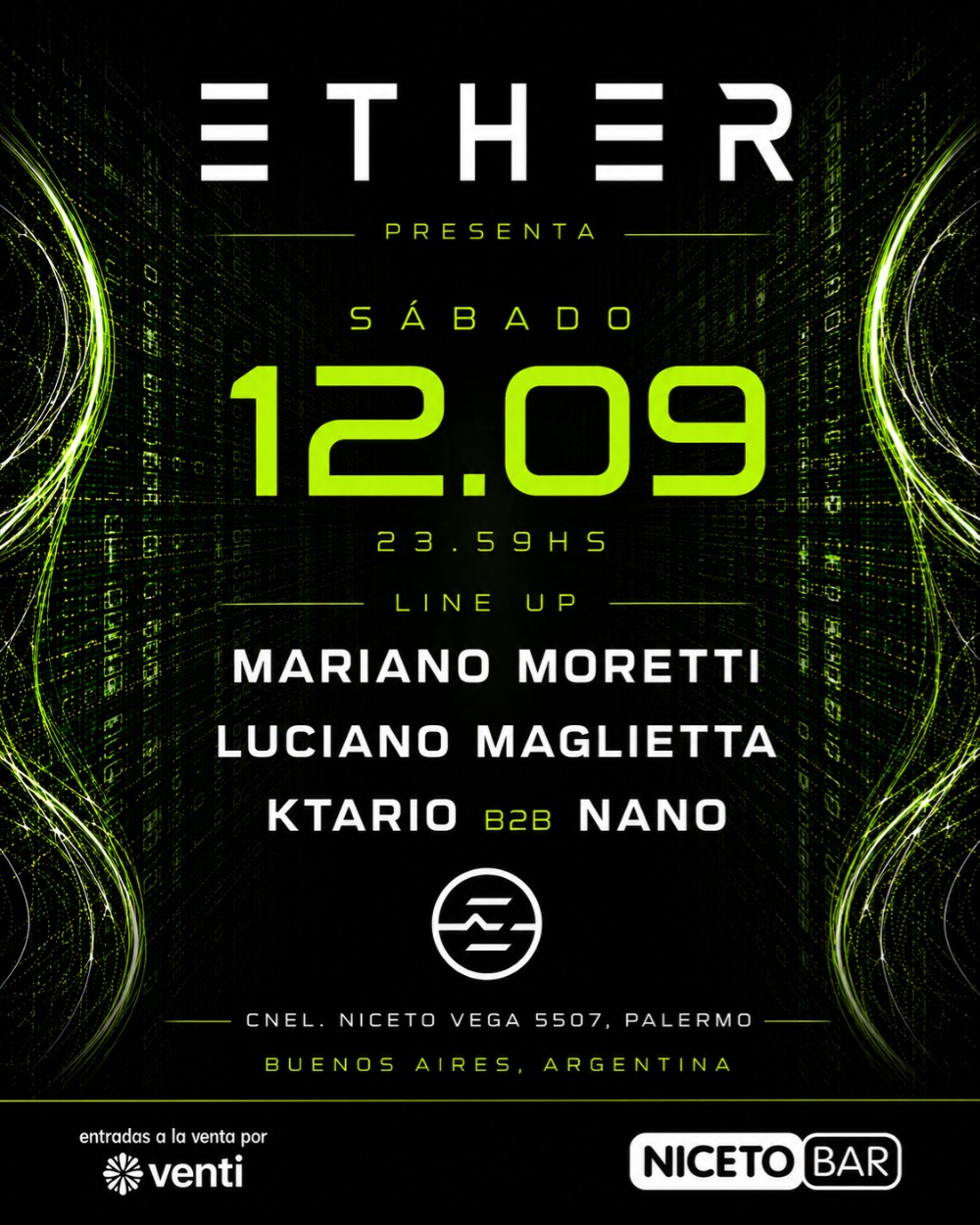 ETHER en Niceto Bar