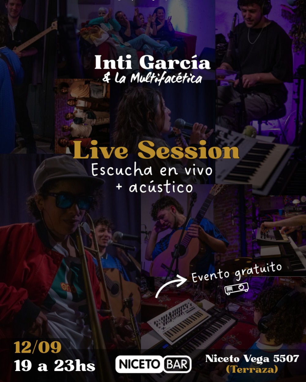 Inti García & La Multifacética proyectan Ensayo Abierto Live Session en Niceto Bar