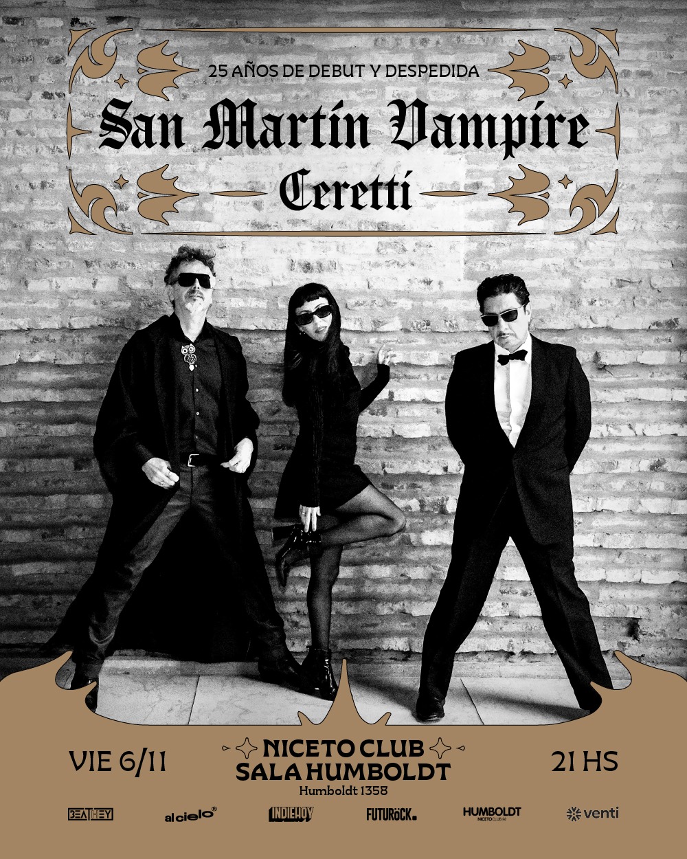 SAN MARTIN VAMPIRE + CERETTI en Humboldt | Niceto Club (+18 años)