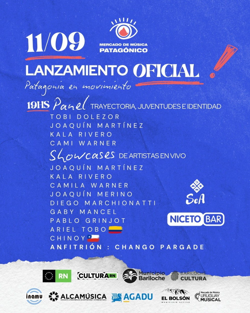 MERCADO DE MÚSICA PATAGÓNICO en Niceto Bar — Panel : Patagonia en Movimiento , Trayectoria, Juventudes e identidad