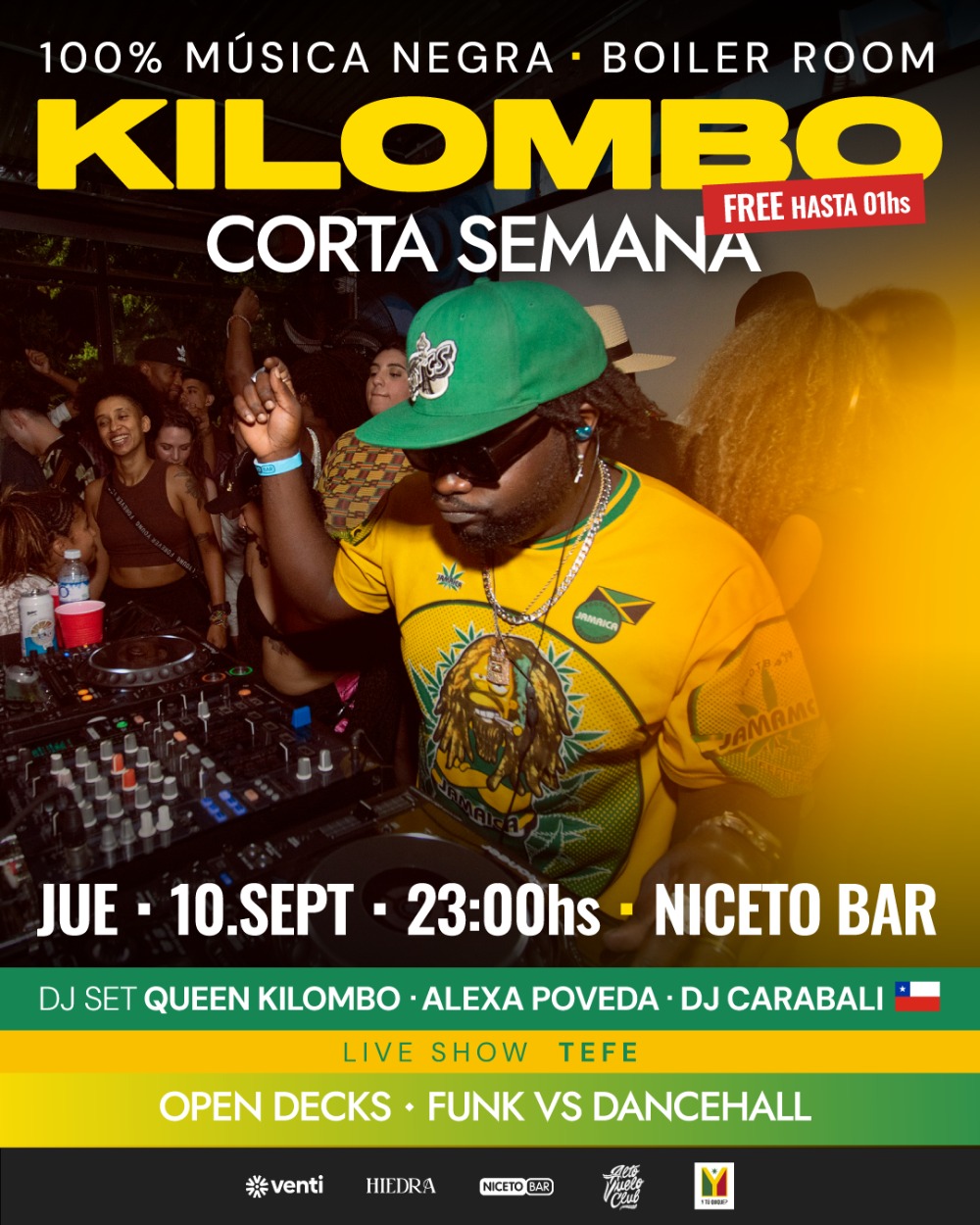 KILOMBO 10 SEP en Niceto Bar
