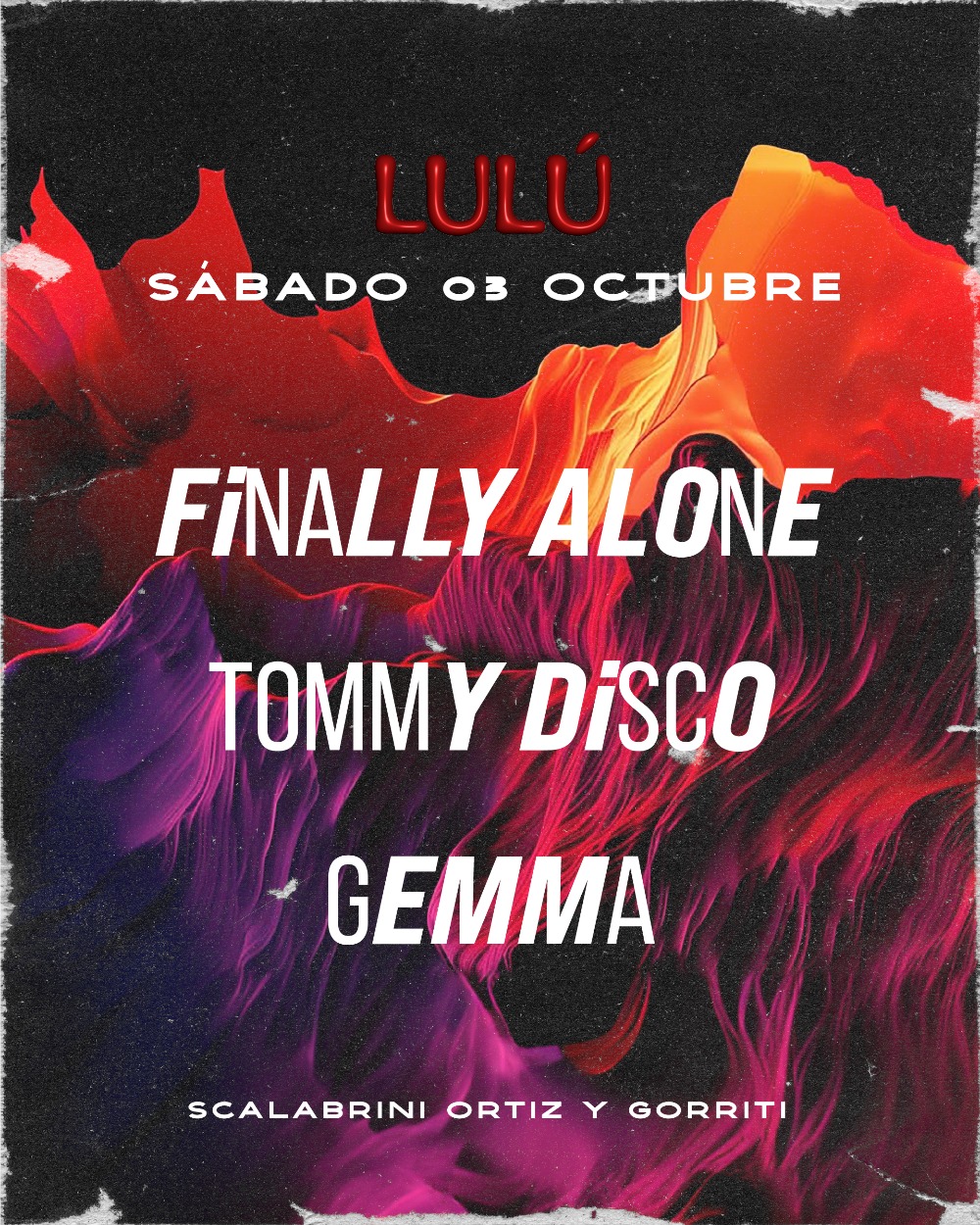 03/10 | Lulú pres FINALLY ALONE - TOOMY DISCO - GEMMA