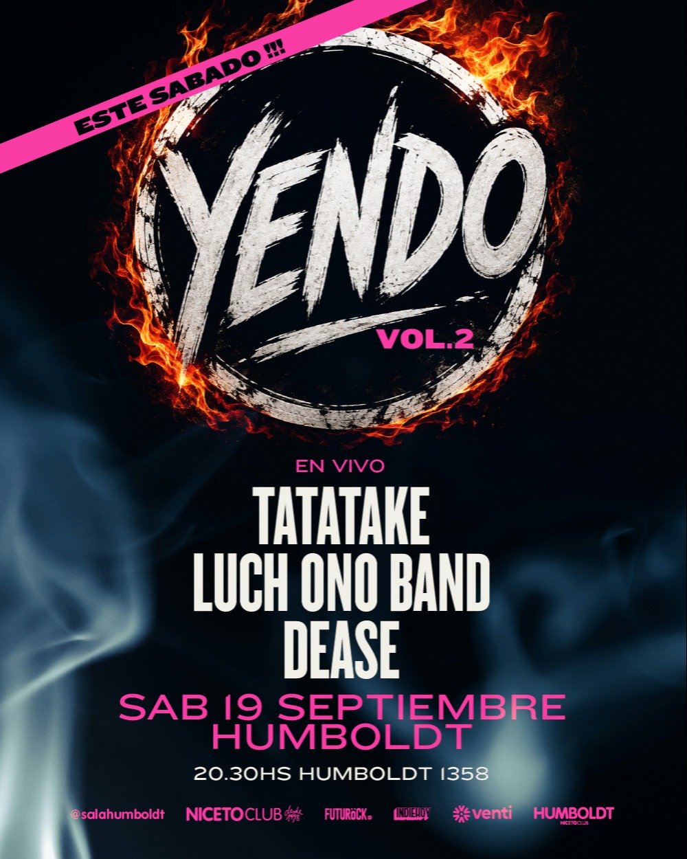 Yendo vol. 2 en Humboldt | Niceto Club (+18 años)