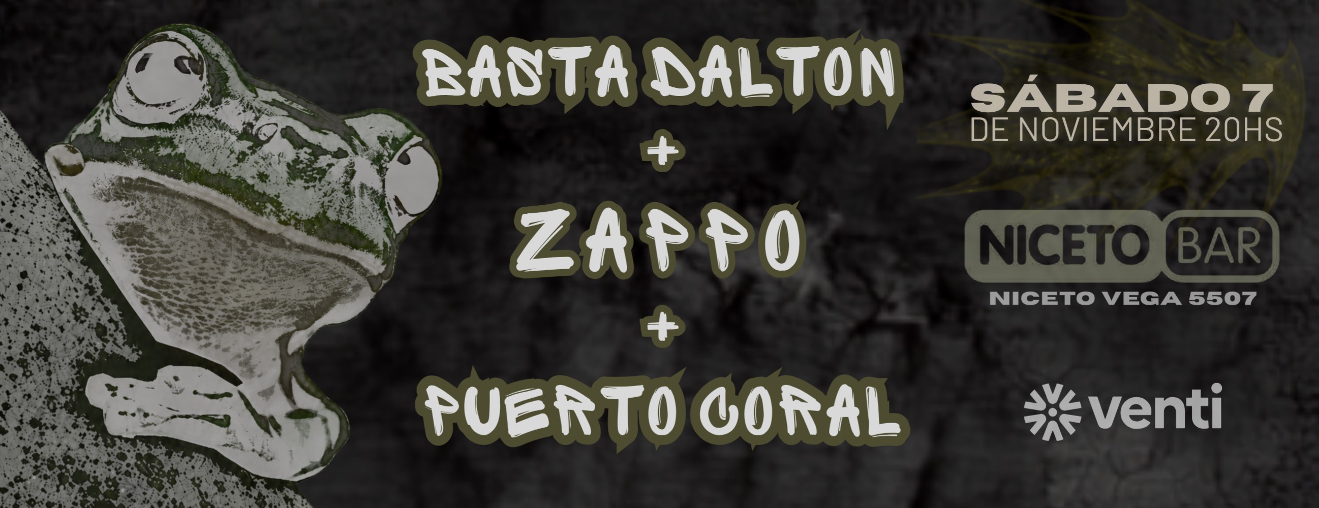 ZAPPO + DALTON + PUERTO CORAL en Niceto Bar