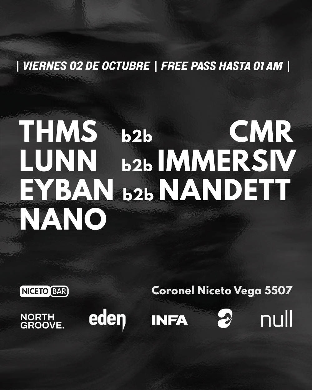NORTH GROOVE x ABASIS x EDÉN x NULL en Niceto Bar