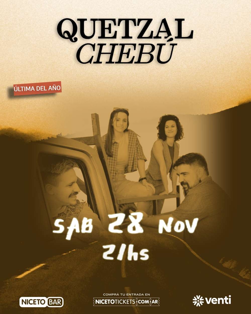 QUETZAL CHEBÚ en NICETO BAR