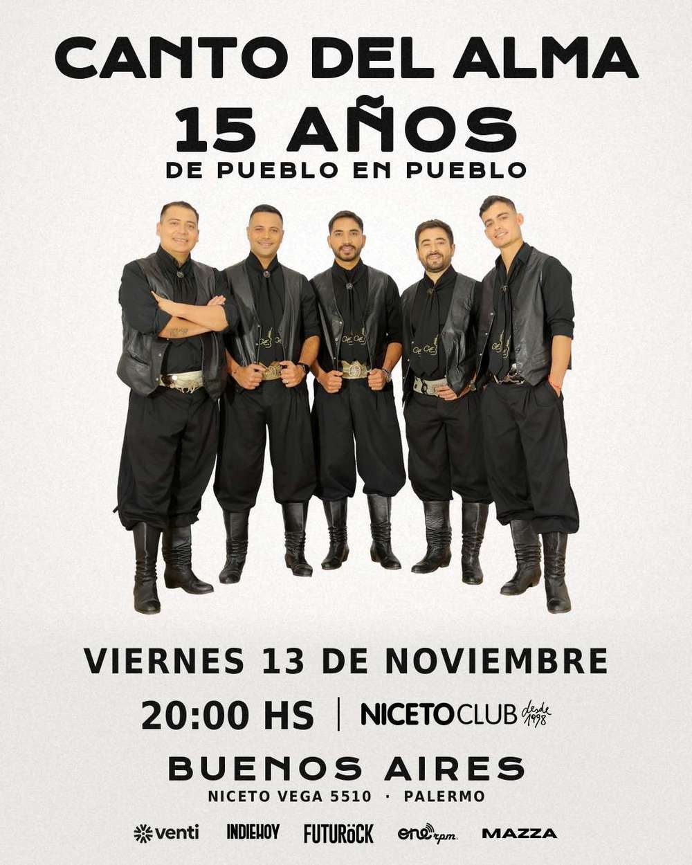Canto del Alma en Niceto Club (+18 años)