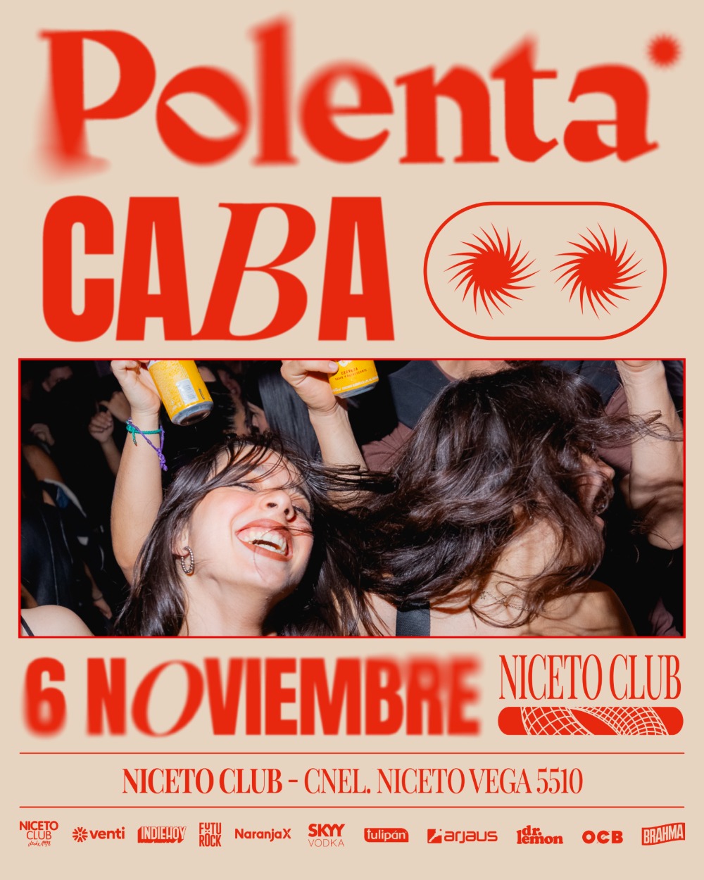 Polenta 6 NOV en Niceto Club (+18 años)