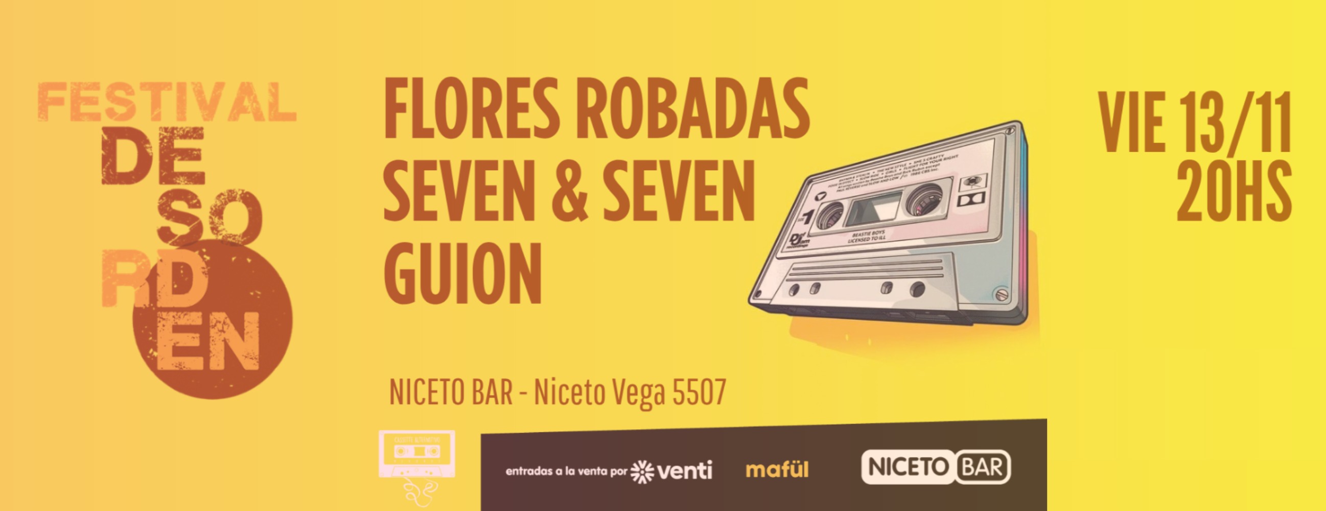 CICLO DESORDEN en Niceto Bar