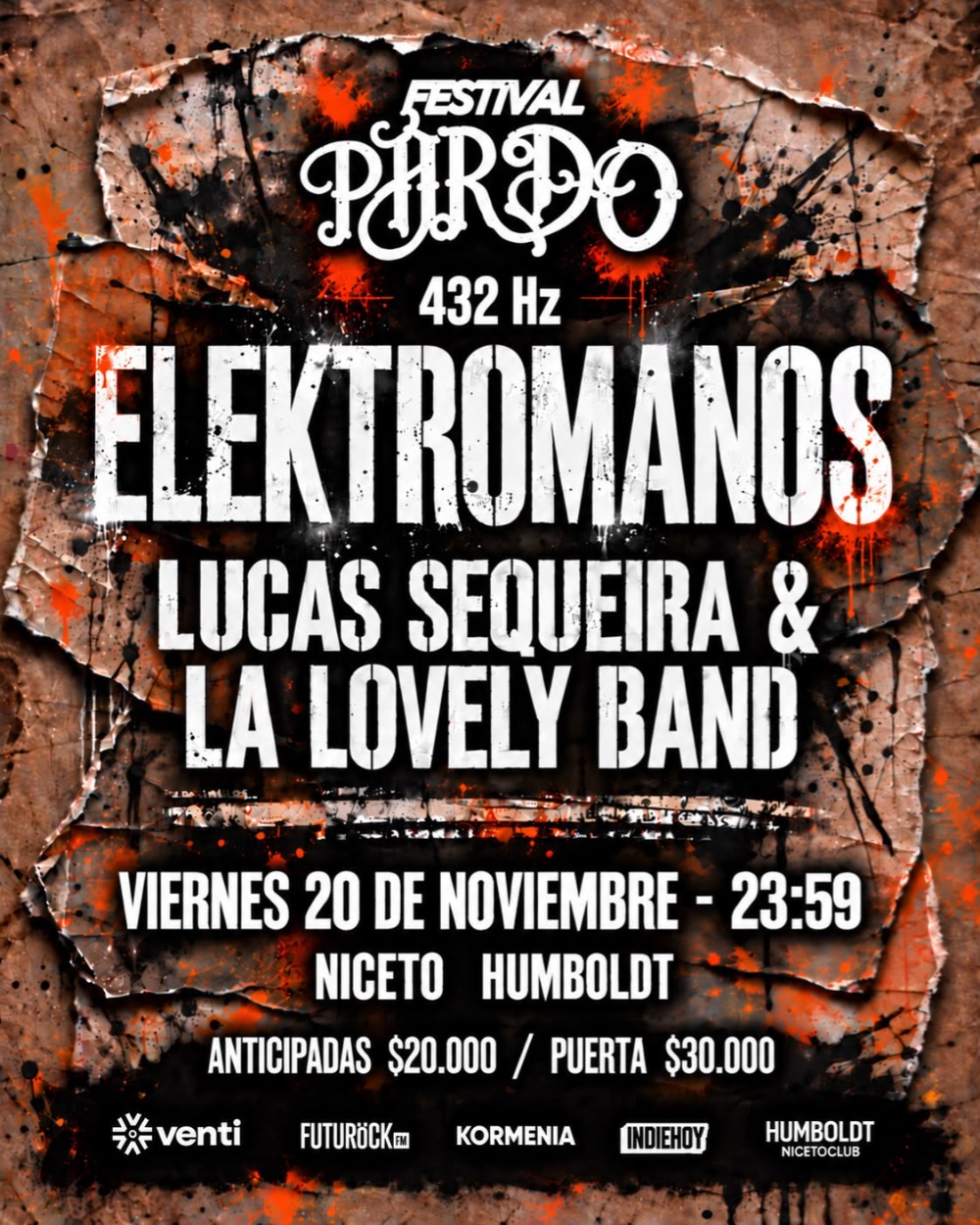 FESTIVAL PARDO: Elektromanos + Lucas Sequeira & la lovely band en Humboldt | Niceto Club (+18 años)