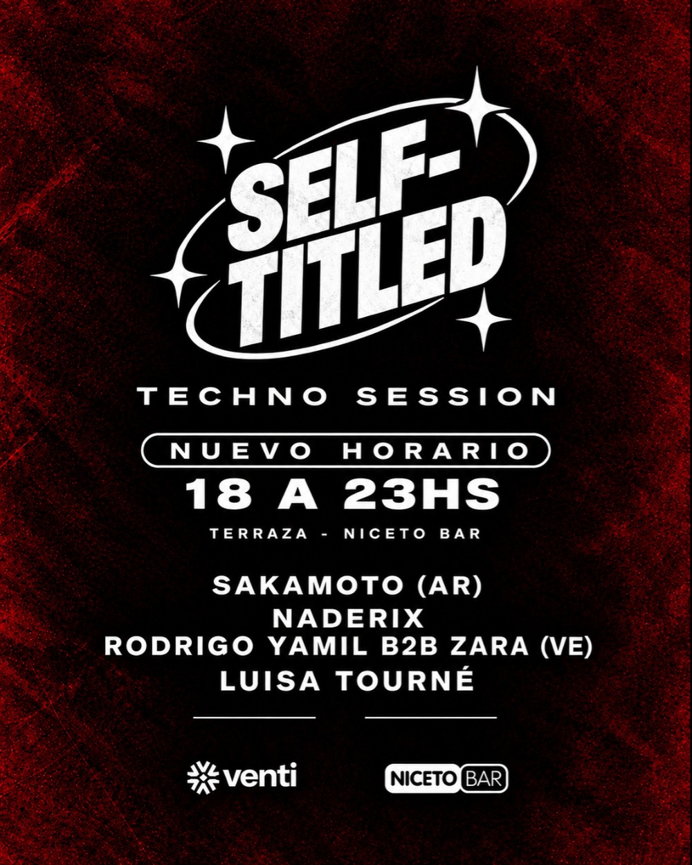 SELF TITLED TECHNO SESSION en Niceto Bar